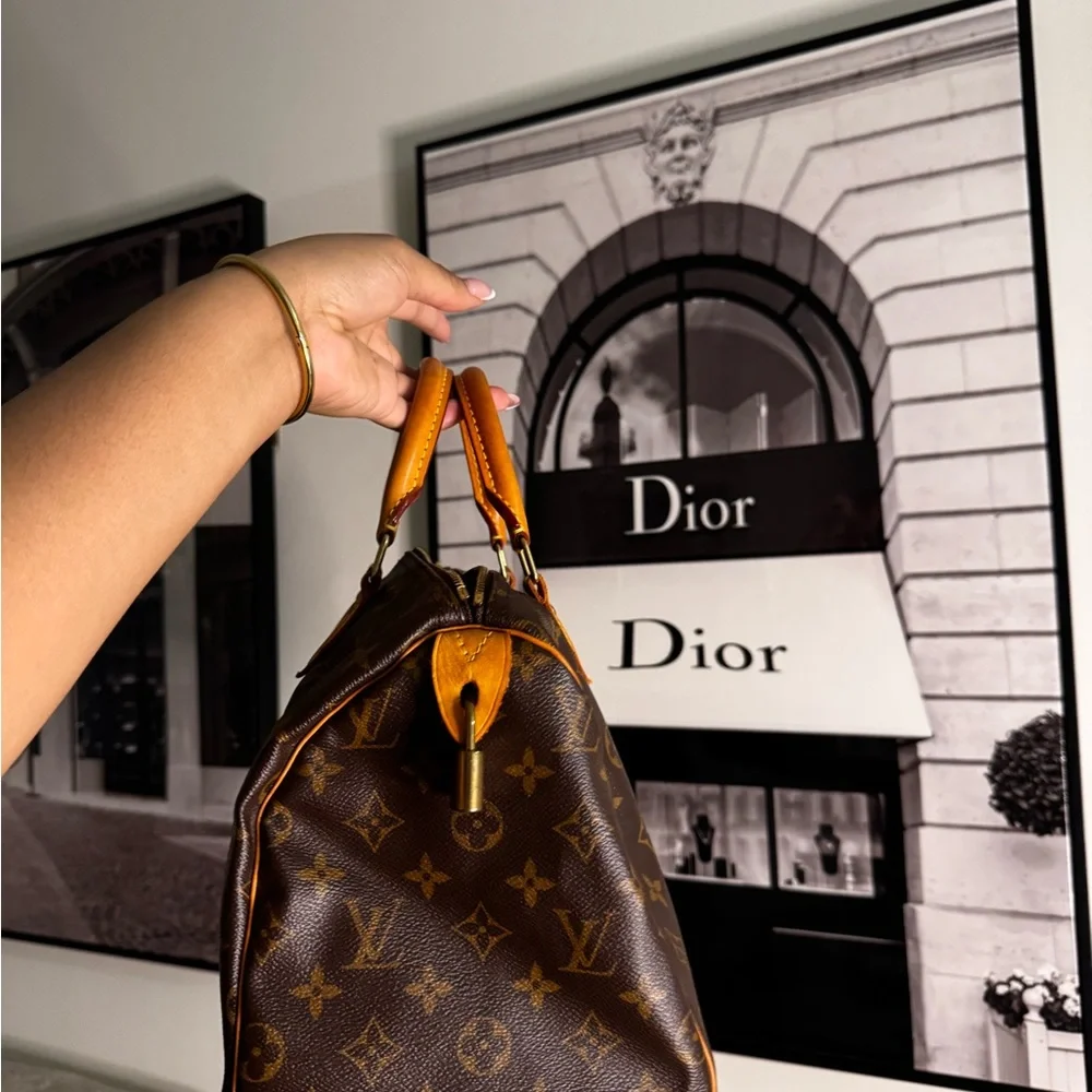 Louis Vuitton Brown and Tan Monogram Satchel - Picture 8 of 8